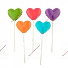Леденцы на палочке сердце цвет микс (наличие цвета уточняйте по телефону) - Кондитер плюс. Товары для кондитеров 
