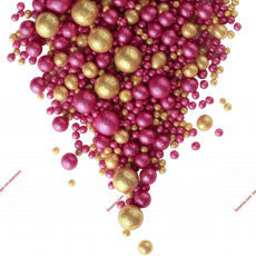 Посыпка в мягкой глазури "Фуксия-золото  ассорти с блеском" 50г - Кондитер плюс. Товары для кондитеров 