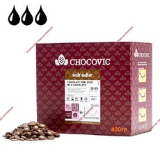 Шоколад Chocovic Salvador молочный 35% 400гр - Кондитер плюс. Товары для кондитеров 