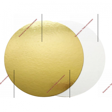 Подложка для торта Золото/Белая 36 см - Кондитер плюс. Товары для кондитеров 